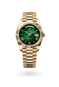 Rolex Day Date Yellow Gold 128238 Green