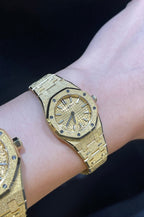Montre Audemars Piguet Royal Oak Mini 67630BA.GG.1312BA.01 en or jaune givré 23 mm pour femme