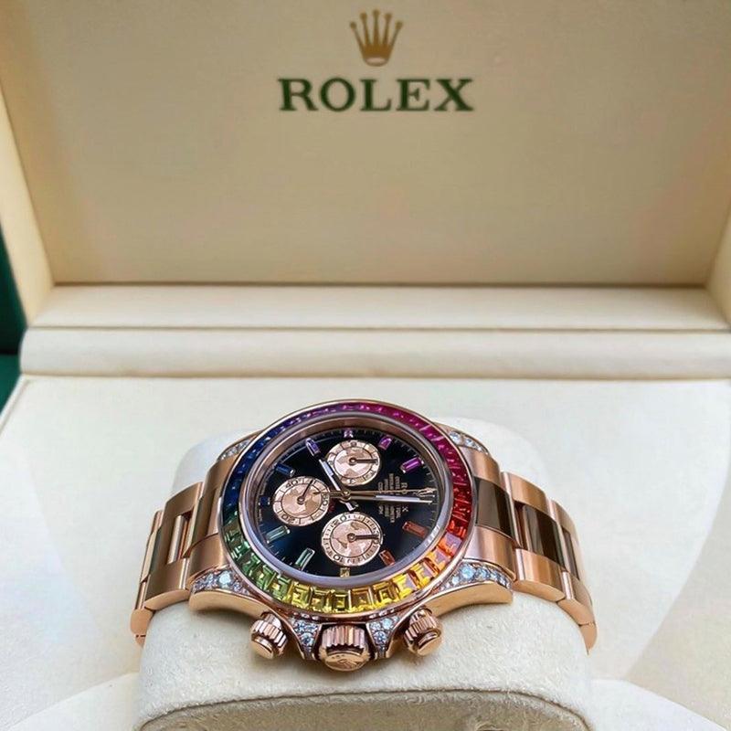 Rolex Daytona Rainbow Or Rose