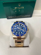 Rolex Submariner Date Yellow Gold Blue Dial