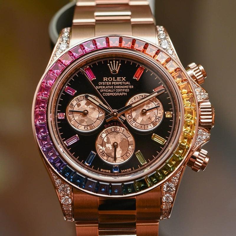 Rolex Daytona Rainbow Or Rose