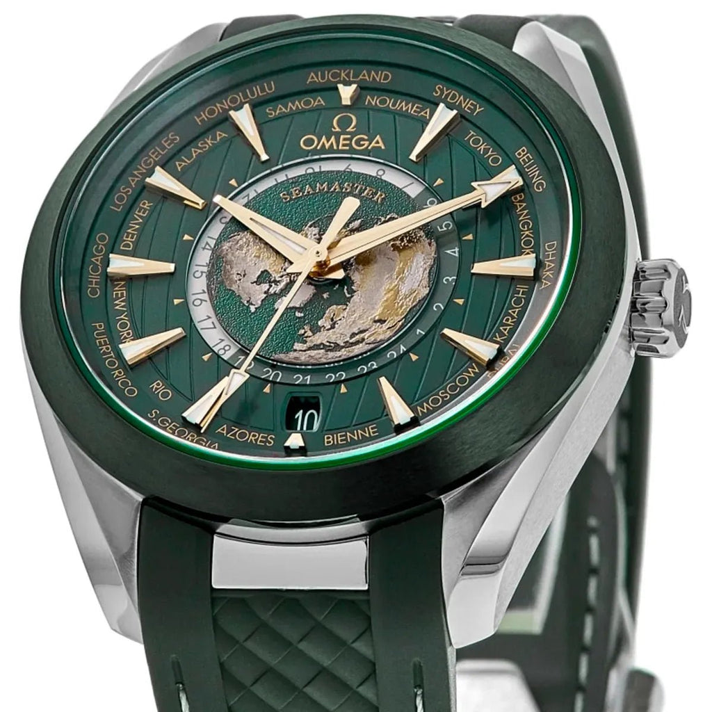 MONTRE OMEGA SEAMASTER POUR HOMME EN CAOUTCHOUC VERT
