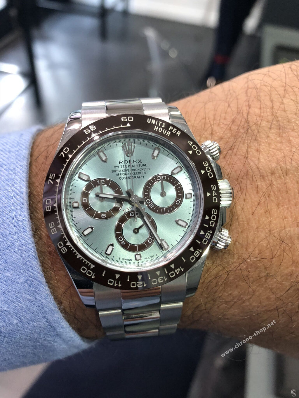 Rolex Daytona Platona Bleu Ciel