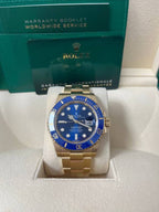 Rolex Submariner Date Yellow Gold Blue Dial