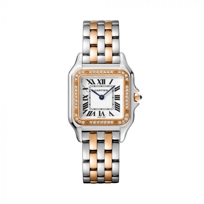 CARTIER PANTHÈRE ARGENTÉ ROSE PIERRES