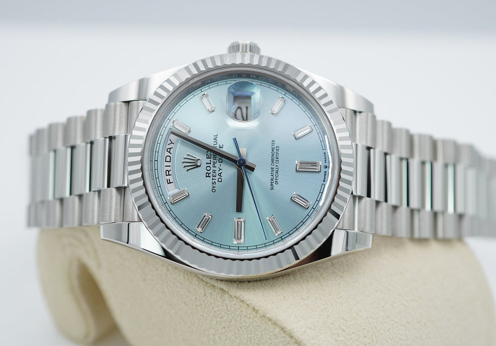 Rolex DAY DATE PLATINUM ICE BLUE