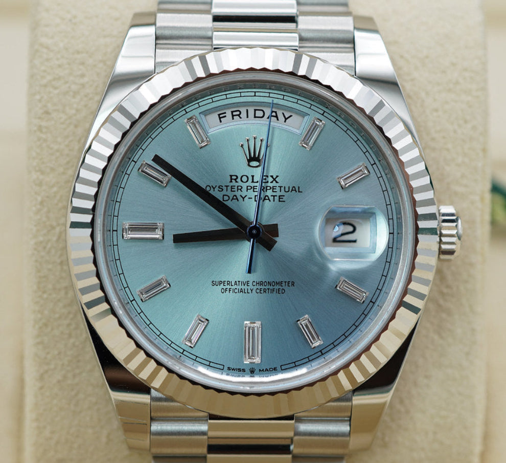 Rolex DAY DATE PLATINUM ICE BLUE