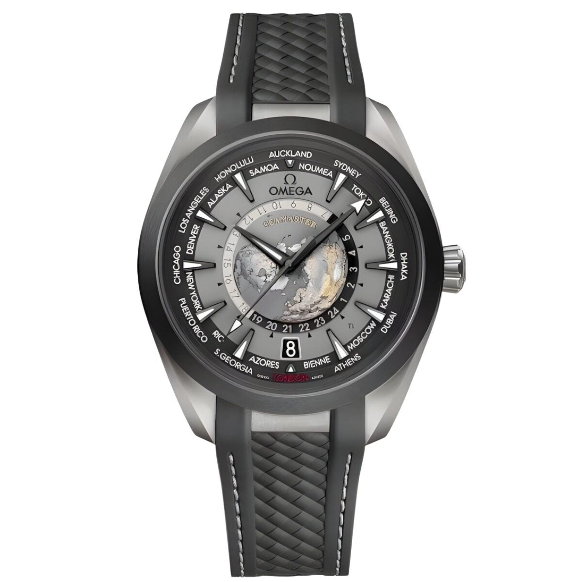 MONTRE HOMME OMEGA SEAMASTER EN CAOUTCHOUC GRIS