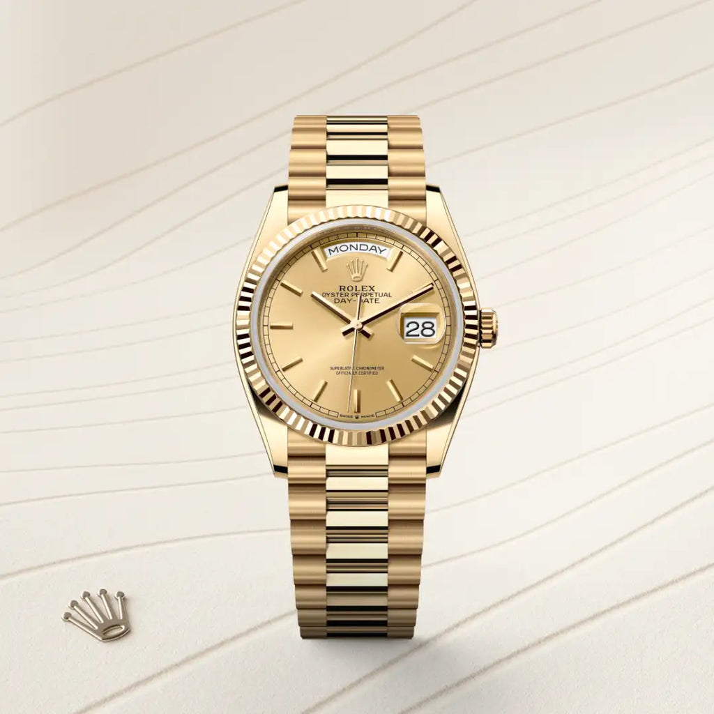 Rolex
Day-Date 36
Oyster, 36 mm, or jaune
RMC: M128238-0045