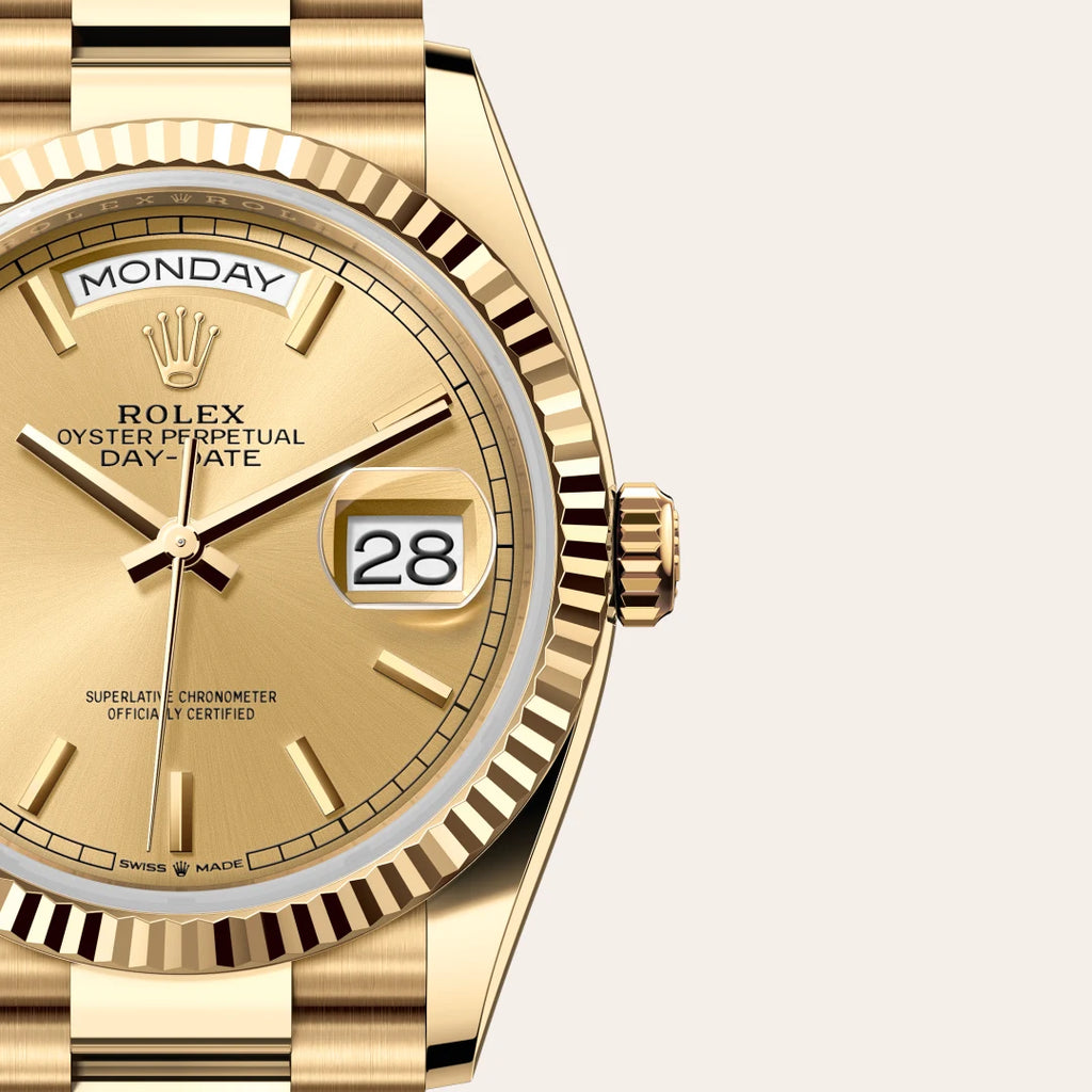 Rolex
Day-Date 36
Oyster, 36 mm, or jaune
RMC: M128238-0045